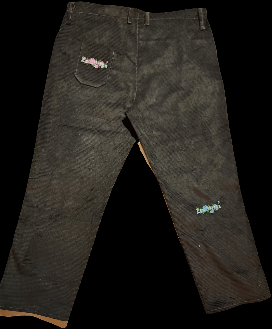 LVX Corduroy Flower Pants